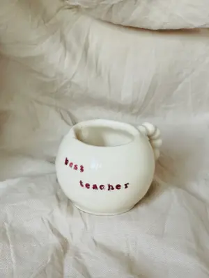 Best Teacher Fincan - el yapımı seramik, görsel 2