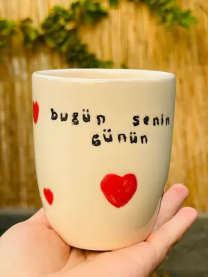 Bugün Senin Günün Kalemlik - el yapımı seramik