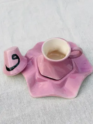 Lila Semazen - el yapımı seramik, görsel 2