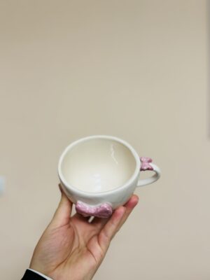 Pembe Masal Fincan - el yapımı seramik, görsel 2
