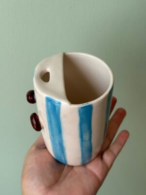 Mavi Büyük Boy Mug - el yapımı seramik kupa | Sen'Arte