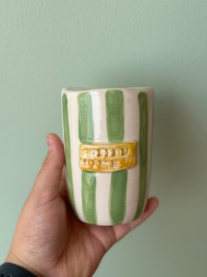 Yeşil Büyük Boy Mug - el yapımı seramik
