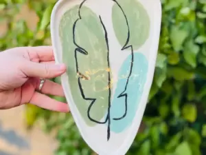 Leaf Harmony Tabak - el yapımı seramik