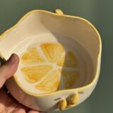 Limonlu Kase - el yapımı seramik, görsel 3